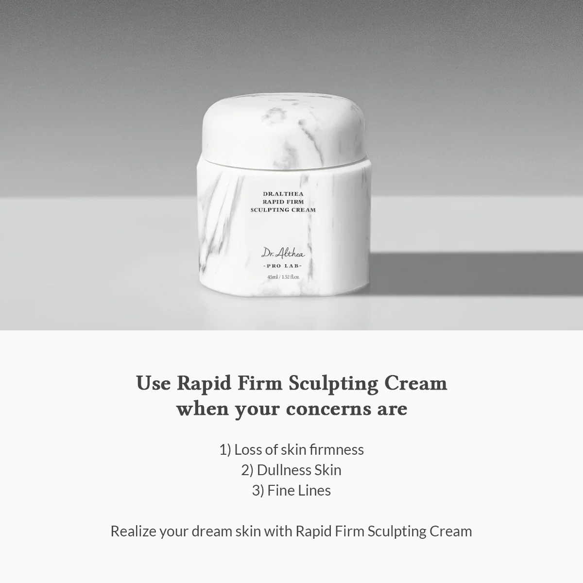 Crema de escultura firme rápida