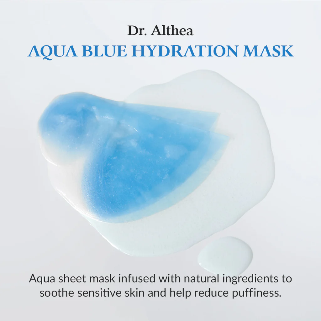 Mascarilla hidratante azul aguamarina (paquete de 4)