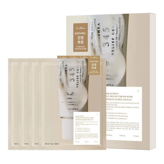 Mascarilla de crema de alivio 345 (paquete de 4)