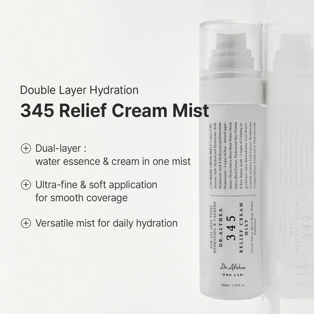 345 Dúo de crema y niebla de alivio